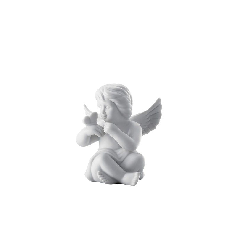 Angel Medium White Matt Angel with Butterfly