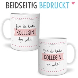 OWLBOOK® Beste Kollegin Tasse mit Spruch Geschenke Geschenkideen Kollegin zum Geburtstag Keramik 300 ml