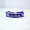 Boho Dark Periwinkle Boho Woven Bracelet, Cloth Bracelet, Dainty Slim