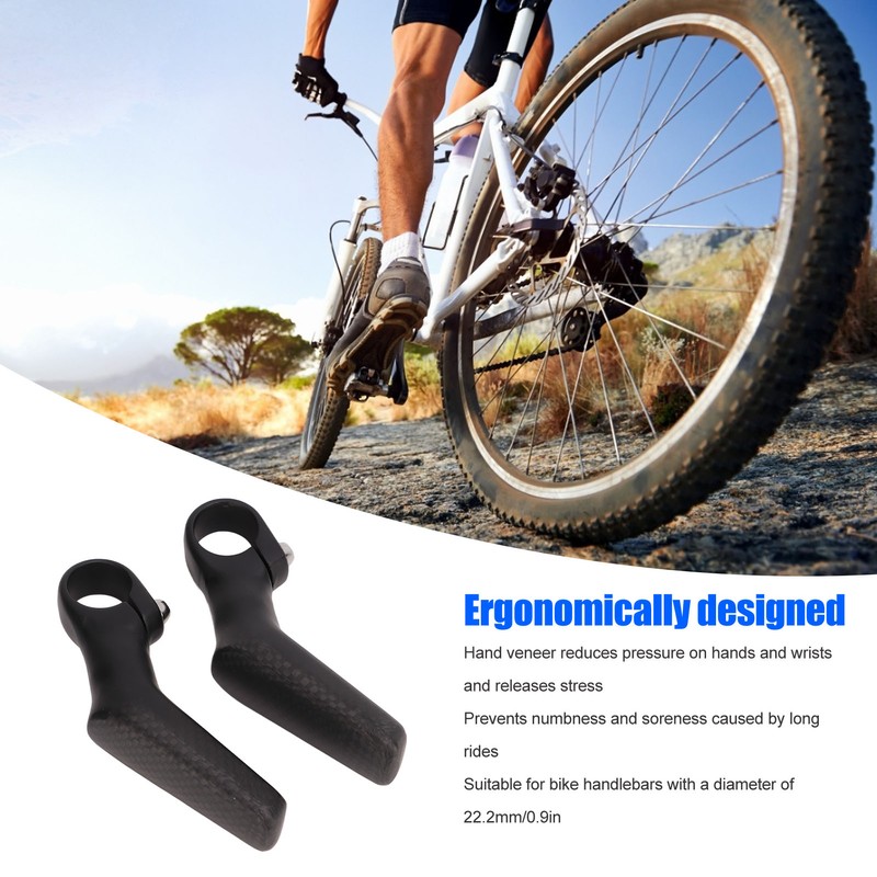 Mountain Bike Handlebars Bar Ends 1 Pair Carbon Fiber 3K