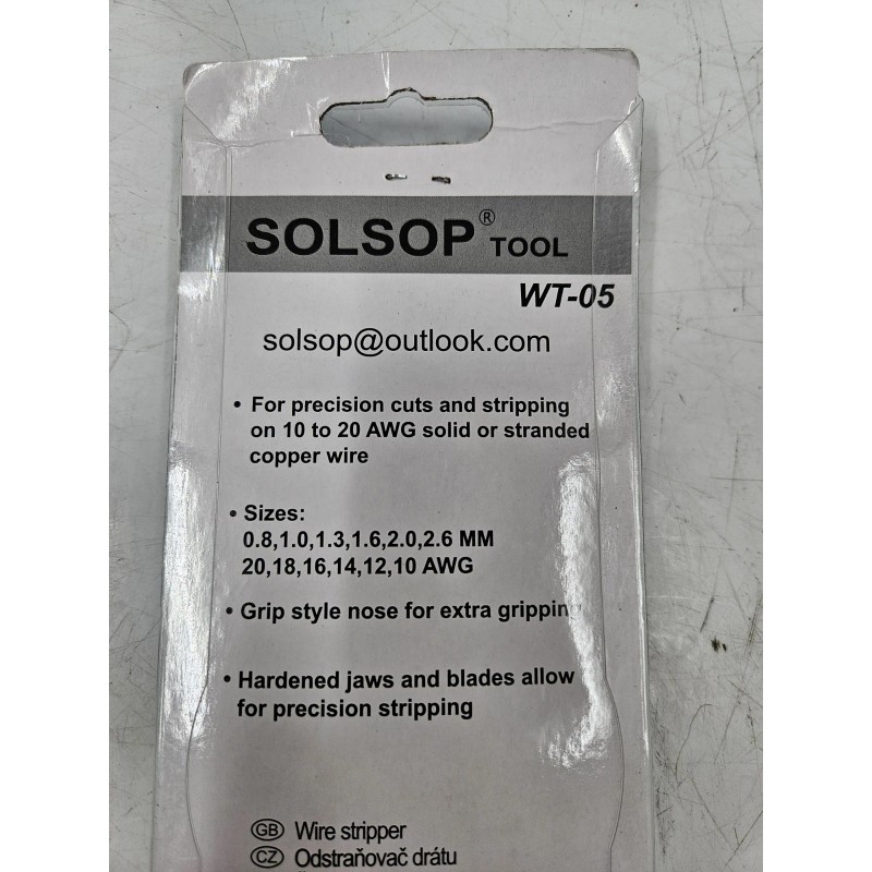 Pittsburgh 7.5" Wire Stripper Cutter WT-05 for 10 to 20