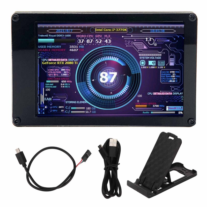 3.5in Computer Temp Monitor USB Mini Screen for AIDA64 PC