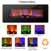 Tangkula 42 Inches Electric Fireplace, Freestanding & Wall-Mounted Electric Heater,