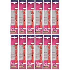 12 Pack Bulk Save - Ancol - Reflective Softweave Cat Collar Red