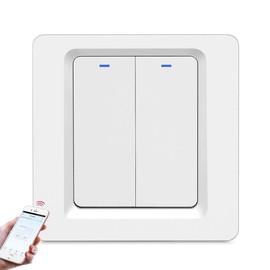 INF Smart Switch, WLAN Light Switch, Wifi Switch, Wireless Switch, 2 Pin, Voice Control, Remote Control, Timer, Smart Home