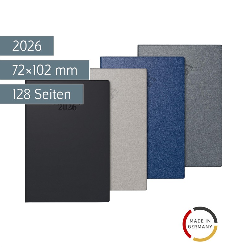 BRUNNEN Taschenkalender Mod. 712 2026 | A7, Kunststoff, sortiert