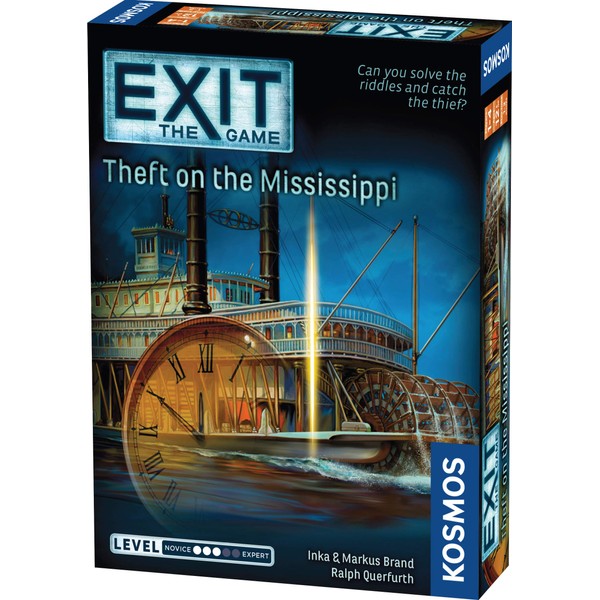 Thames & Kosmos EXIT: Theft on The Mississippi | Escape Room Game in a Box| EXIT: The Game – A Kosmos Game | Family – Friendly, Card-Based at-Home Escape Room Experience for 1 to 4 Players, Ages 12+