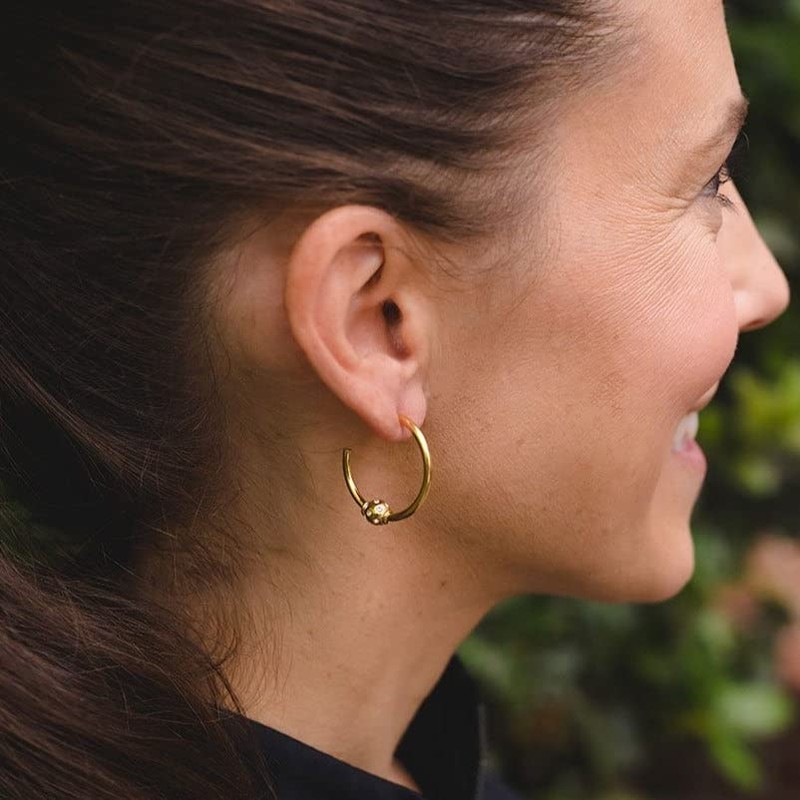Birdie Hoop Earrings - Gold