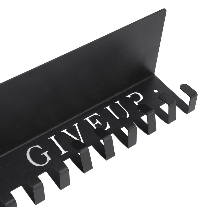 Medal Display Hanger Never Give Up Sturdy Shelf with Hooks