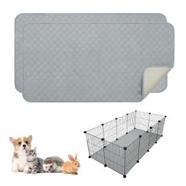 PAWCHIE Guinea Pig Cage Liners, Washable Guinea Pig Bedding for Midwest Cage 2 Pack 27"X14", Reusable Anti Slip Waterproof, Absorbent Guinea Pig Pee Pad for Small Animal, Rabbit, Bunny, Chinchilla