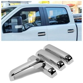 HECASA Door Handle Covers Trims Compatible with 2015-2020 Ford F150 2017-2022 F250 F350 F450 w/o Smart Keyhole Chrome