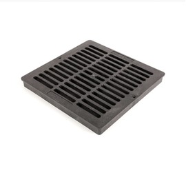 Premium USA Made 12" Inch Outdoor Square Catch Basin Drain Grate Cover - Fits NDS & Most Brands Basin - Fits: All 12" Inch Storm Sewer & Drain Pipe/Fittings 12" Black