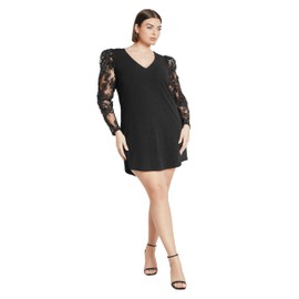 City Chic Women's Plus Size Dress Keyla, Black, 24