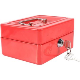 Kippen 10032R1 Cash Box with Coin Compartment Red 150 x 120 x 80 mm