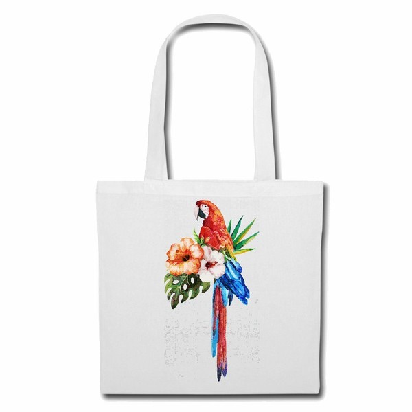 Reifen-Markt Shoulder Bag Parrot with Flowers Lifestyle Fashion Street Wear