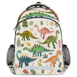OSAM SPACE Cartoon Dinosaur Kids Backpack for Girls Boys Cute Animal Toddler Backpacks Preschool Bookbag Lightweight Kindergarten School Bag Small Backpack for Travel with Chest Strap