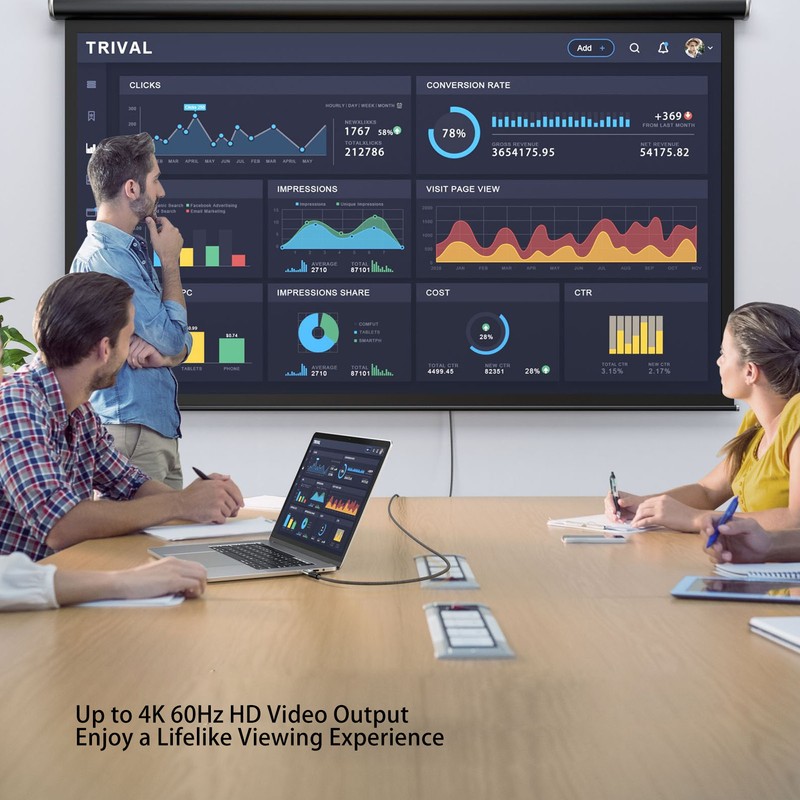 USB C to USB C Power Cord 20Gbps Data Transfer