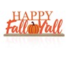 Metal Happy Fall Y'all Sign for Indoor Home Office Shelf