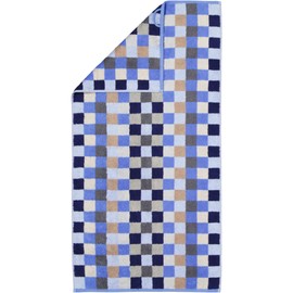 Cawö hand towel Unique Karo blue size 50x100 cm