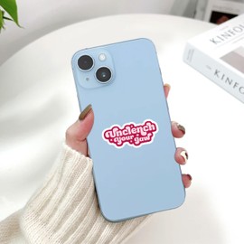 (3pcs) Unclench Your Jaw Sticker, Mental Health Stickers, Self Care Stickers, Self Love Sticker, Therapy Stickers, Water Assitant Die-Cut Vinyl Booktok Decals for Laptop Phone, Water Bottles (Size 3")