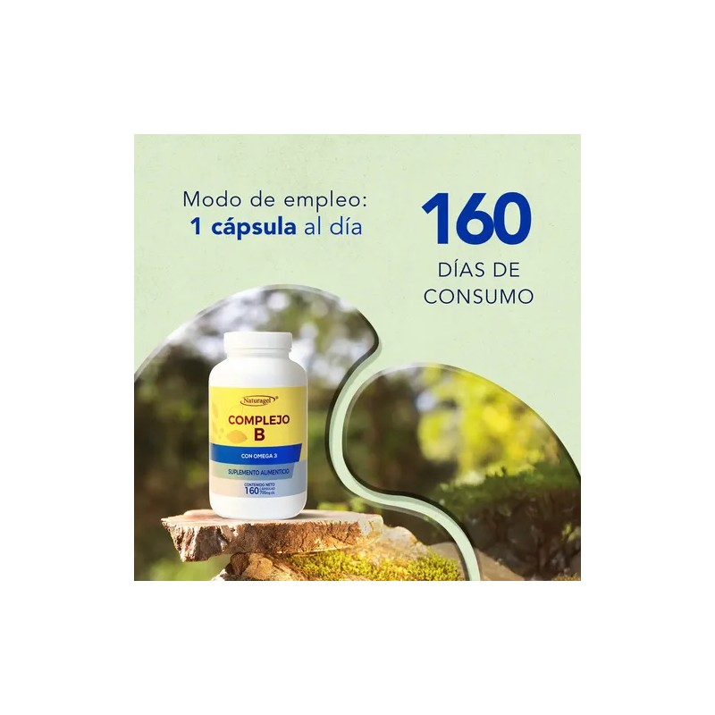 Complejo B + Omega 3 | 160 Softgels | Naturagel
