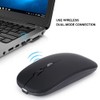 HXSJ Wireless Mouse Colorful Luminous DualMode Rechargeable for Bluetooth 2.4G