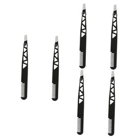 FOMIYES 3sets Quality Eyebrow Tweezer Trimmer Dual-use Makeup Tool Anti-slip Stainless Steel Compact for Carrying 2pcs*3