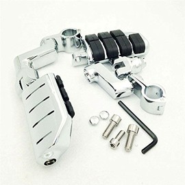 XKMT-Chromed Highway Clamps 1.5" Large Foot Pegs Compatible With V-STAR Roadstar KAWASAKI VULCAN [B0125VPVXM]