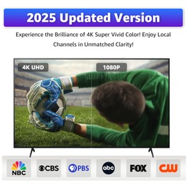 Indoor TV Antenna – Strong Magnetic Base HDTV Antenna for Over-The-Air Free TV, 360° Long Range 4K/1080p Digital Reception, High Gain VHF/UHF, Compatible with Smart TVs, 16.4 ft Coax Cable