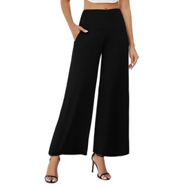 Arolina Women's Stretchy Wide Leg Palazzo Lounge Pants with Pockets Casual Comfy High Waist Palazzo Pants for Women Dressy