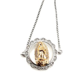 Unique Silver Plated Virgen de Guadalupe Adjustable Bracelets