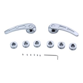 SHLPDFM 2 Sets Chrome Billet Aluminum Door Handle Kit 4 1/4" Door Handles Compatible with Chevy Ford Mopar