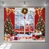 10x8ft Vinyl Christmas Photography Backdrops Xmas Window Photoshoot Backdrop Xmas