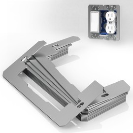 Wall Plate Spacer,Flush Fit Device Leveling Plates For Wall Outlet Repair And Loose Electrical Outlet Fix,Receptacle Spacers Shims For Use With Outlets/Electrical Box/Switch (Silver-10 Pcs)