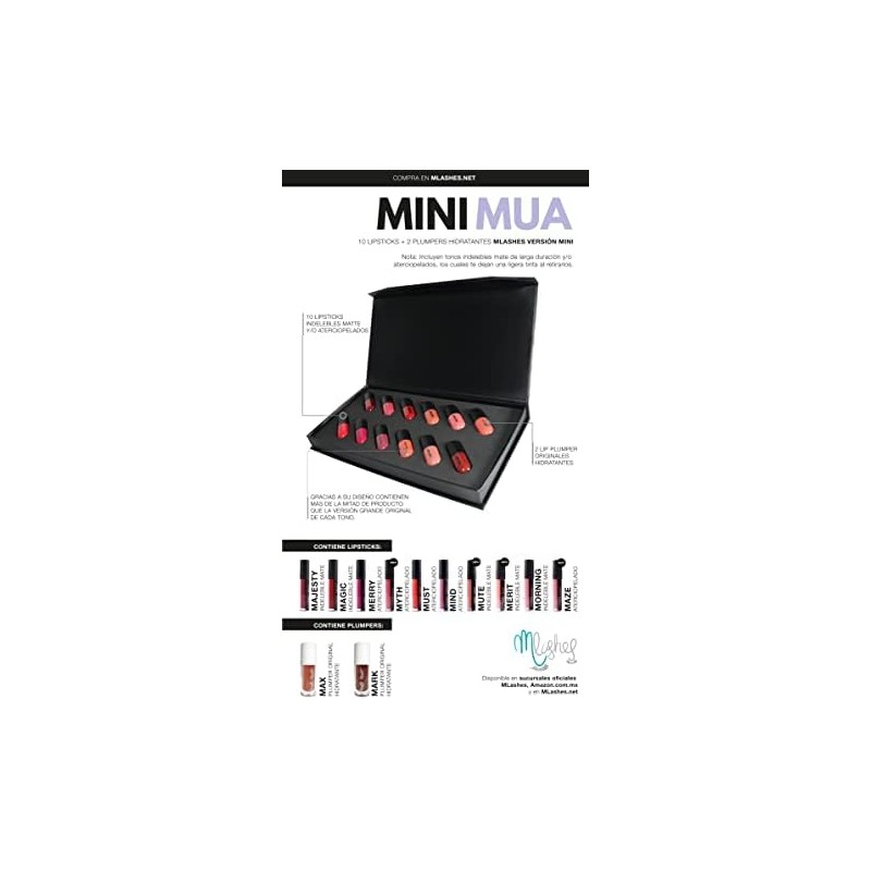 Mlashes Kit Mini Lipsticks Mlashes lápiz labial Kit de Lipsticks