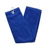 On Par Tri-Fold Golf Towel With Bag Clip - Blue,
