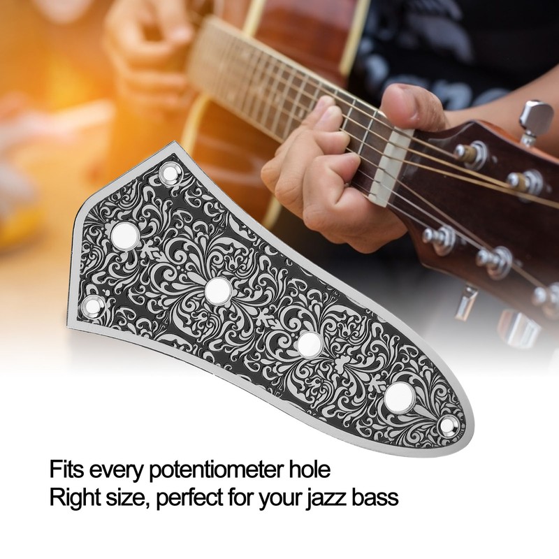Bass Control Plate Aluminum Alloy Carved Board Volume Switch for