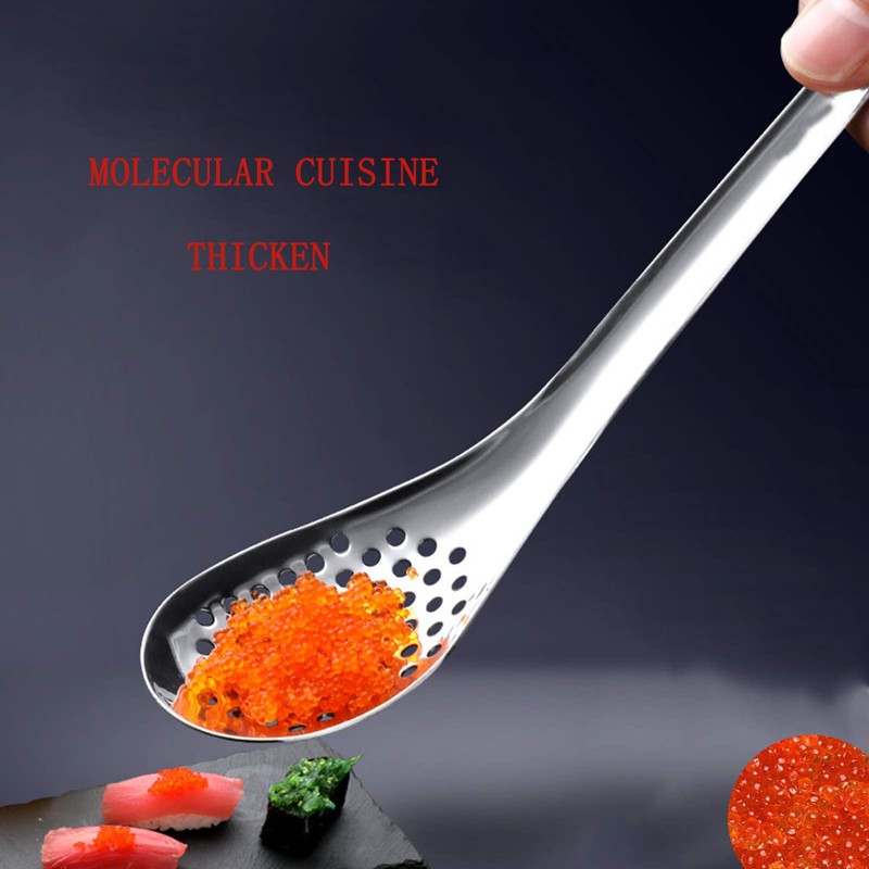 Caviar Spoon Strainer Spoon Multifunctional Spoon Molecular Spoon 56 Holes