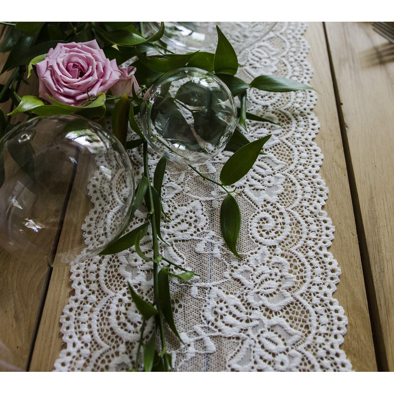 PartyDeco Lace Ribbon - Border Lace Border Decorative Bows -