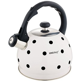 King Hoff KH 1050 Stainless Steel Whistling Kettle 2 L White