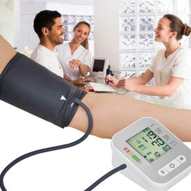 TMZ® Digital Automatic Blood Pressure Monitor Meter Upper Arm Intellisense 180 Memory (Silver BP Machine)