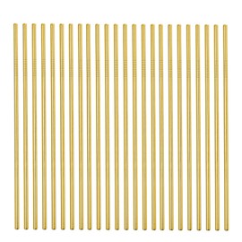 Metal Straws Stainless Steel Straws 50 Pack Bulk 8.5" Reusable Drinking Straws Gold Color All Straight Straws for 20 24 30 OZ Yeti Rtic Tumblers Wholesale(Gold, 50 piece - 8.5 inch-All Straight)