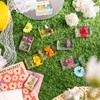 12 Pcs Real Pressed Flower Resin Paperweights - Botanical Specimen