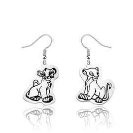 FAADBUK Cartoon Movie Inspired Earring Simba Nala Lover Gift Simba and Nala Merchandise (Simba Nala Earring)