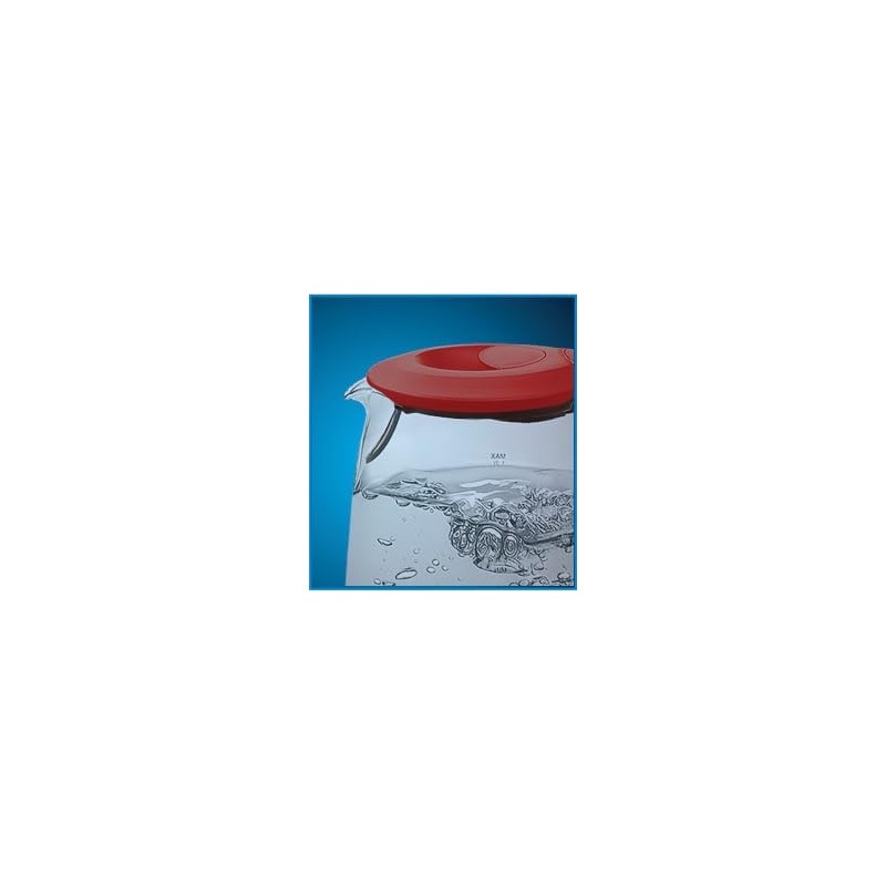 EUROSTAR EKG121RD 1.2L Glass Kettle, Red