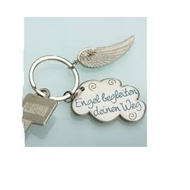 Key Fob Guardian Angel Wings and Clouds / Angels accompany your way)