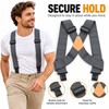 Men's Adjustable Elastic Suspenders 5cm Wide X-Back Pants Braces with