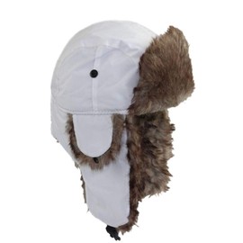 ASWER Trapper Warm Russian Trooper Hat Winter Skiing Cap Women Men Windproof White