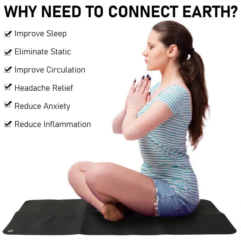 Grounding Mat Eliminate Static PU Leather Stress Relief Bed Grounding