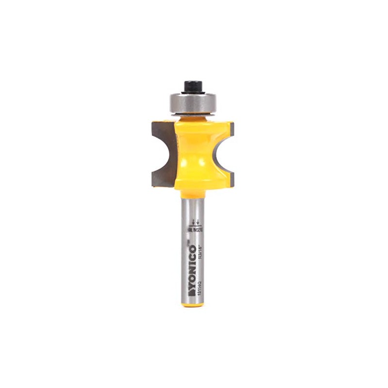 YONICO 13114q 3/8-Inch Bead Bullnose Router Bit 1/4-Inch Shank